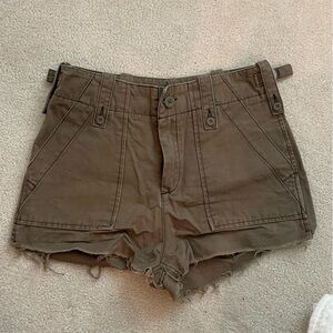 Olive green cargo shorts